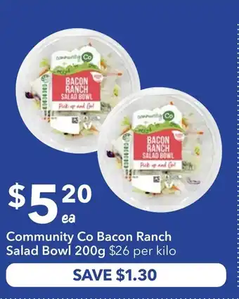 Ritchies Community co bacon ranch salad bowl offer