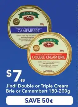 Ritchies Jindi double or triple cream brie or camembert offer