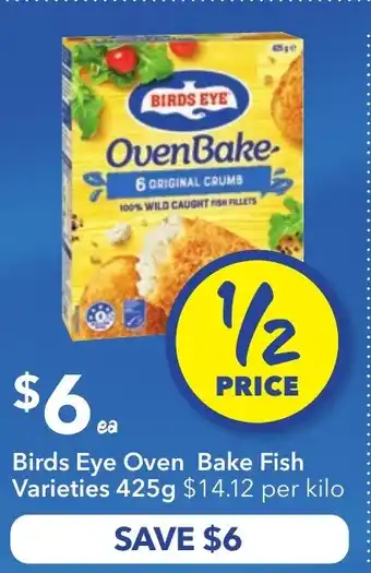 Ritchies Birds eye oven bake fish varieties offer