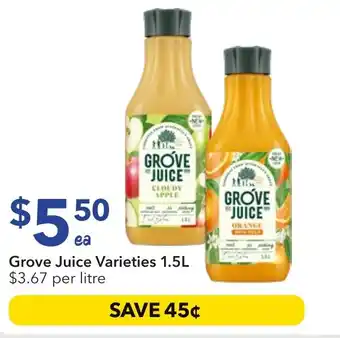 Ritchies Grove juice varieties offer