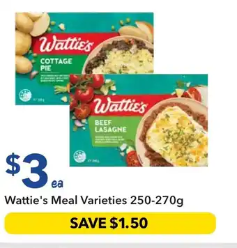 Ritchies Wattie's meal varieties offer