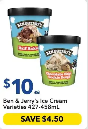 Ritchies Ben & Jerry's Ice Cream Varieties offer