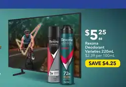 Ritchies Rexona deodorant varieties offer