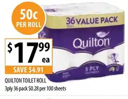 Supabarn Quilton toilet roll offer