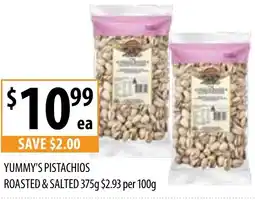 Supabarn Yummy's pistachios roasted & salted offer