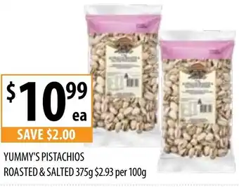 Supabarn Yummy's pistachios roasted & salted offer