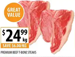 Supabarn Premium beef t-bone steaks offer