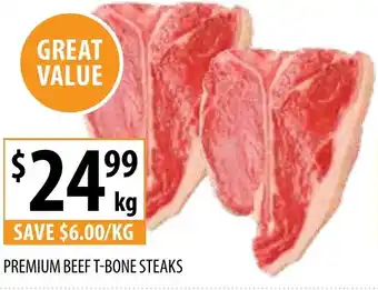 Supabarn Premium beef t-bone steaks offer