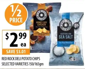 Supabarn Red rock deli potato chips offer