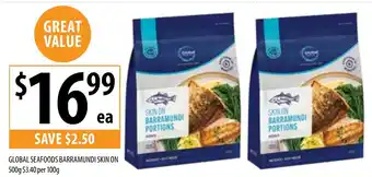 Supabarn Global seafoods barramundi skin on offer