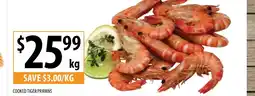 Supabarn Cooked tiger prawns offer