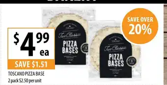 Supabarn Toscano pizza base offer