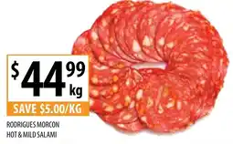 Supabarn Rodrigues morcon hot & mild salami offer