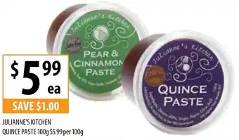 Supabarn Julianne's kitchen quince paste offer