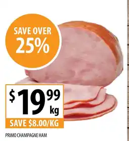 Supabarn Primo champagne ham offer