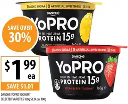 Supabarn Danone yopro yoghurt offer