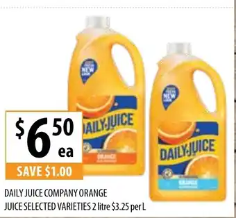 Supabarn Daily juice company orange juice offer