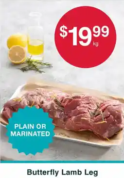 Australian Butchers Butterfly lamb leg offer