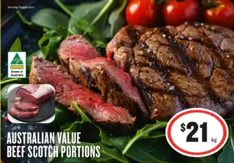 IGA Beef scotch portions offer