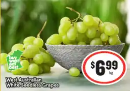 IGA White seedless grapes offer