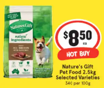 IGA Nature's gift pet food offer