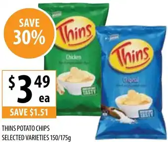 Supabarn Thins potato chips offer