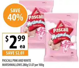 Supabarn Pascall pink and white marshmallows offer