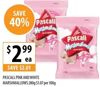 Supabarn Pascall pink and white marshmallows offer