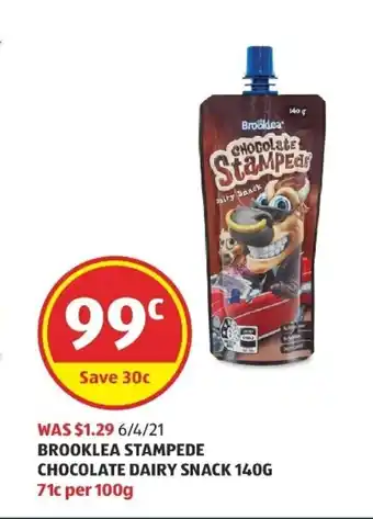 Brooklea Atampede Chocolate Dairy Snack 140g