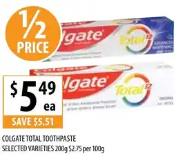 Supabarn Total toothpaste offer