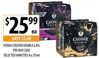 Supabarn Vodka cruiser double 6.8% pre mix cans offer