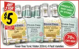 NQR Fever-tree tonic water varieties offer