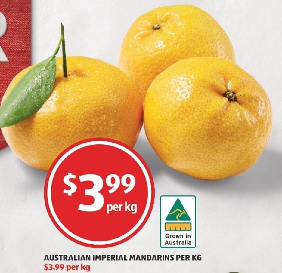 Australian Imperial Mandarins offer at ALDI