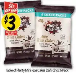 NQR Mini rice cakes dark choc offer