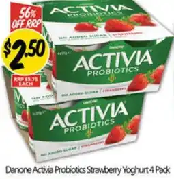 NQR Danone activia probiotics strawberry yoghurt offer