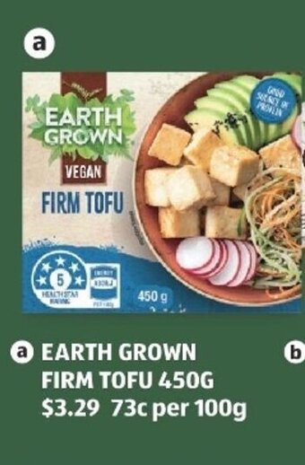 ALDI Earth Grown Firm Tofu 450g offer