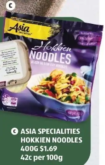 ALDI Asia Specialties Hokkien Noodles 400g offer