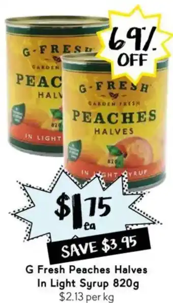 Drakes Peaches halves in light syrup offer