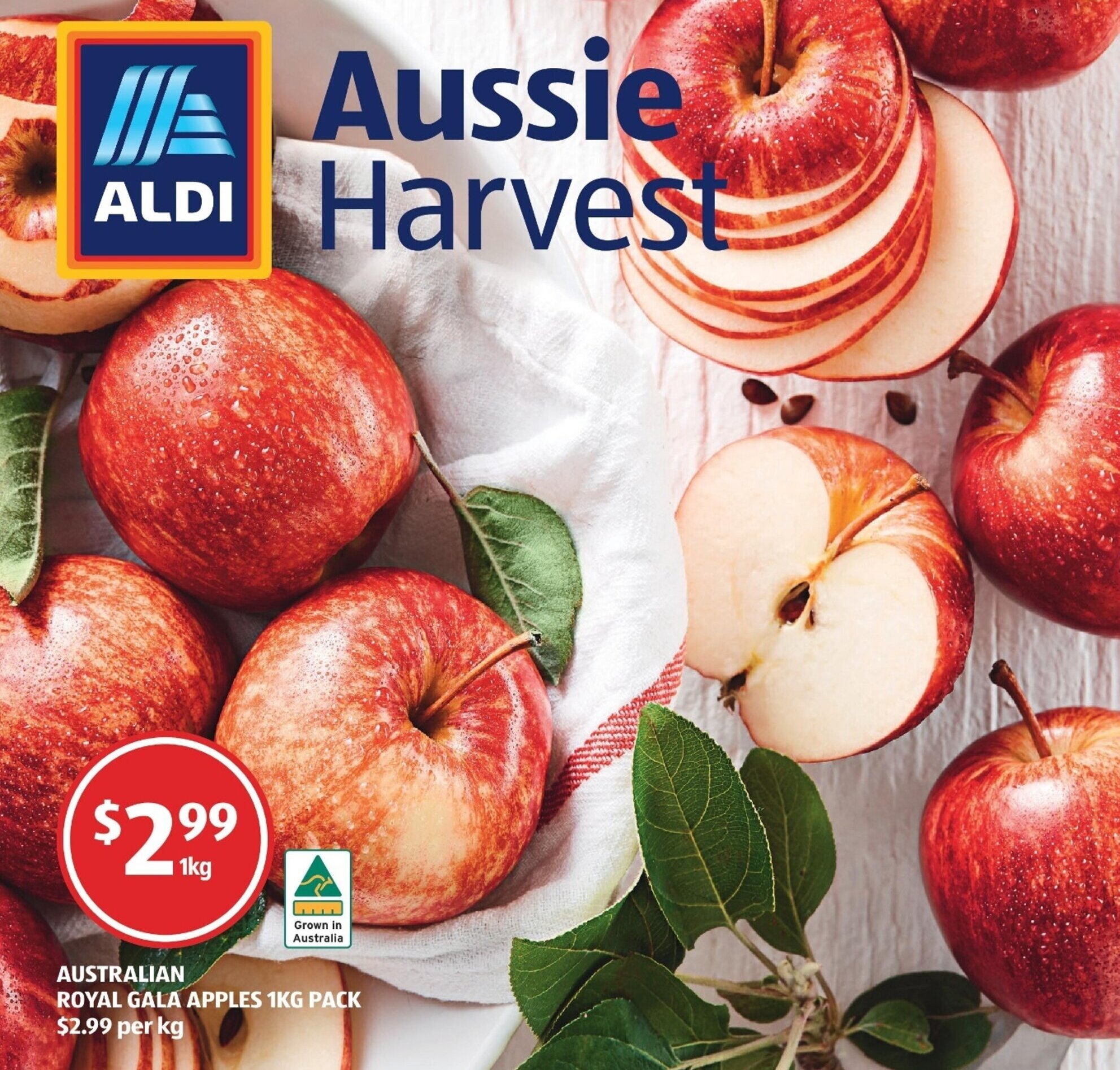 Australian Royal Gala Apples 1kg offer at ALDI