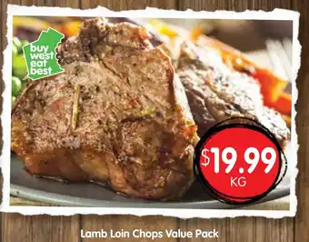 Spudshed Lamb loin chops offer