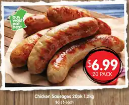 Spudshed Chicken sausages offer