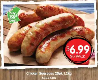 Spudshed Chicken sausages offer