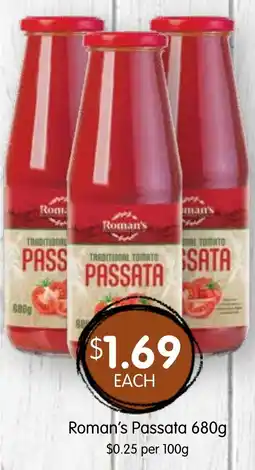 Spudshed Roman's passata offer