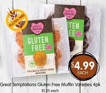 Spudshed Gluten free muffin varieties offer