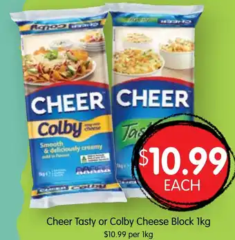 Spudshed Cheer tasty or colby cheese block offer