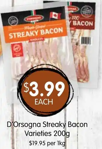 Spudshed Streaky bacon varieties offer