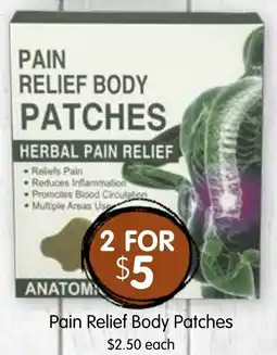 Spudshed Pain relief body patches offer