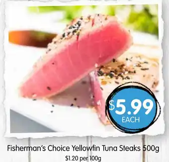 Spudshed Yellowfin tuna steaks offer