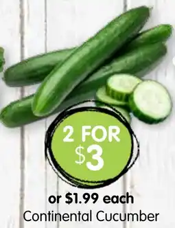 Spudshed Continental cucumber offer