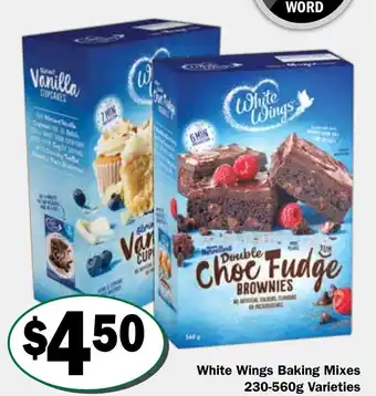 Friendly Grocer White wings baking mixes offer